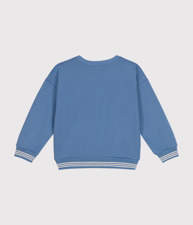 Sweatshirt en molleton enfant fille / gar&ccedil;on bleu