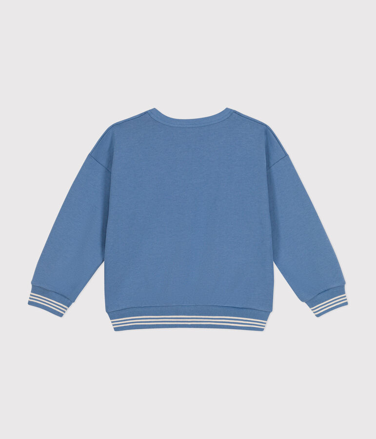 Sweatshirt en molleton enfant fille / gar&ccedil;on bleu BEACH
