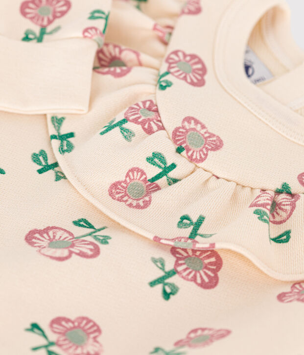 Sweatshirt en molleton b&eacute;b&eacute; &eacute;cru/multicouleur