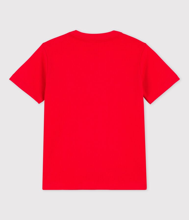 T-shirt manches courtes en coton enfant gar&ccedil;on rouge PEPS