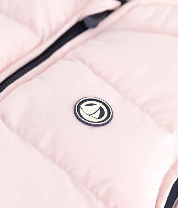 Doudoune enfant sans manche bicolore r&eacute;versible rose/bleu