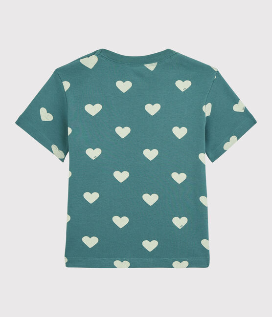 T-shirt manches courtes en coton enfant garçon vert BRUT/blanc AVALANCHE