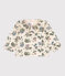 Blouse manches longues bébé imprimée en gaze de coton blanc AVALANCHE/ MULTICO
