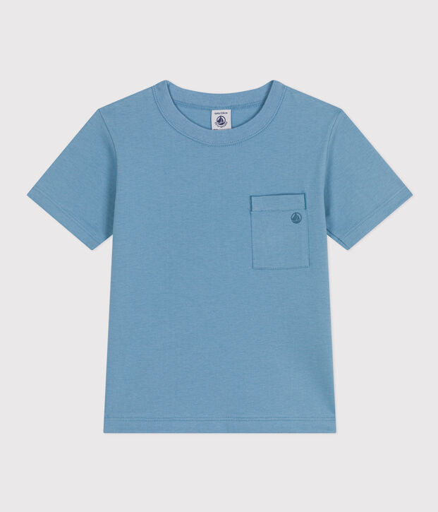 Tee-shirt manches courtes enfant gar&ccedil;on bleu