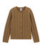 Cardigan en laine et coton marron BRINDILLE