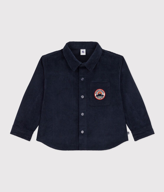 Surchemise en velours grosse côtes enfant garçon bleu SMOKING