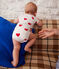 Lot de 3 bodies croisés manches courtes en coton cœurs bébé variante 1
