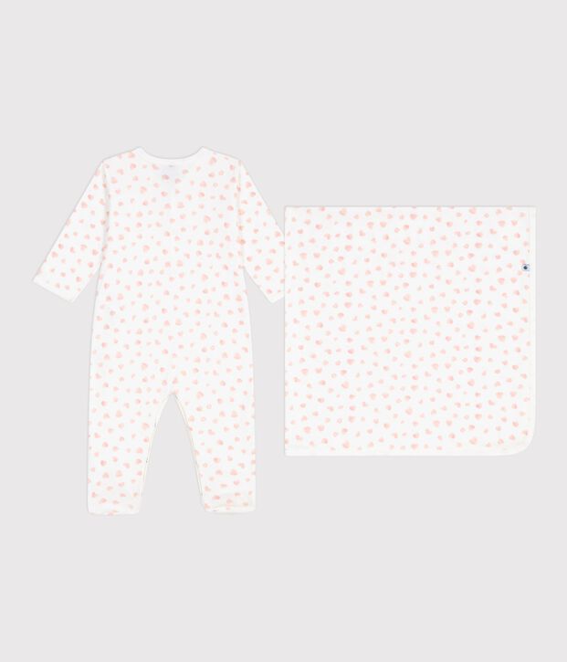 Lot cadeau b&eacute;b&eacute; en coton imprim&eacute; fleuri multicouleur