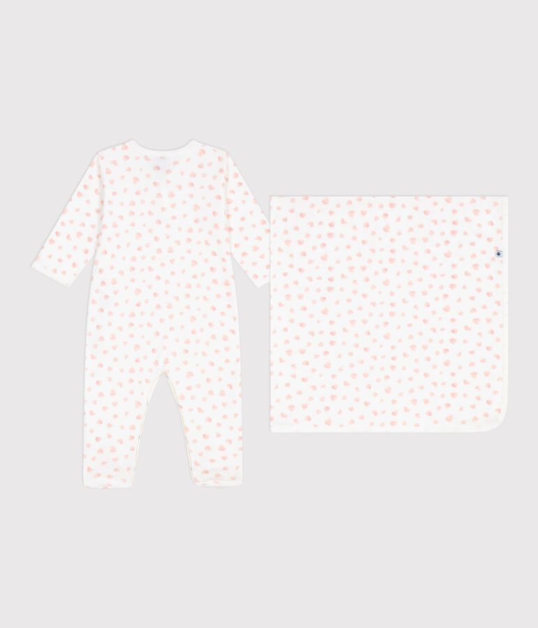 Lot cadeau b&eacute;b&eacute; en coton imprim&eacute; fleuri multicouleur