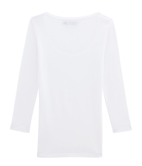 Tee-shirt manches 3/4 femme blanc ECUME