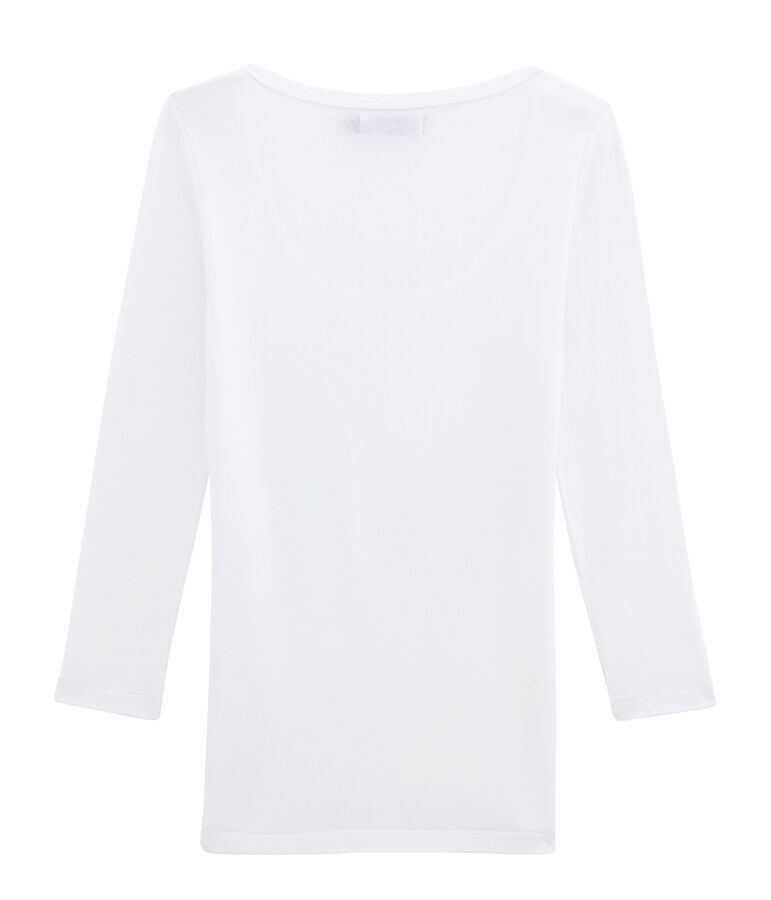 Tee-shirt manches 3/4 femme blanc