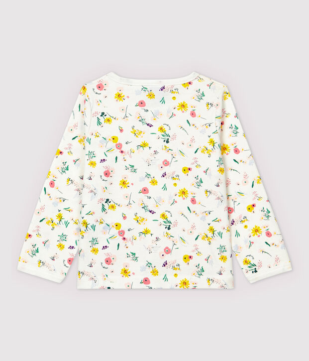 Cardigan en coton b&eacute;b&eacute; fille. blanc/multicouleur