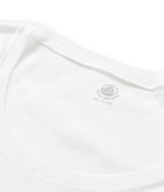 T-shirt femme en coton léger blanc Lait