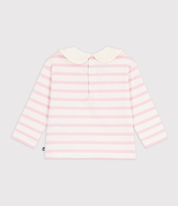 Marini&egrave;re &agrave; col b&eacute;b&eacute; en coton rose/rose