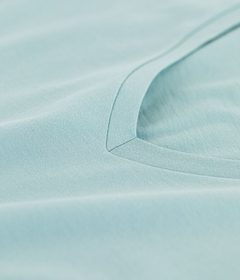 Tee-shirt LE DROIT col V en coton Femme vert BOB