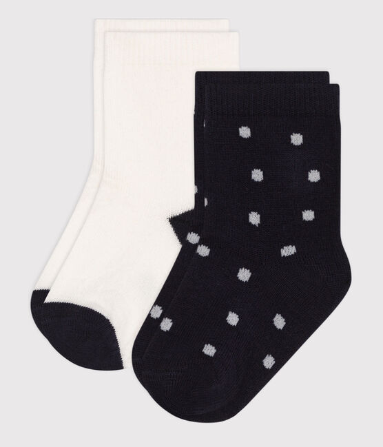 2 paires de chaussettes en coton à pois bébé variante 1