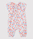 Combinaison longue fleurie bébé fille en tissu couche en coton biologique