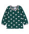 Blouse manches longues bébé fille imprimée vert SOUSBOIS/blanc MARSHMALLOW