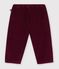 Pantalon b&eacute;b&eacute; en velours uni bordeaux