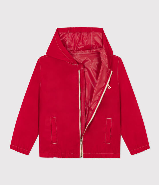 Coupe-vent, matière recyclée enfant fille/garçon rouge PEPS
