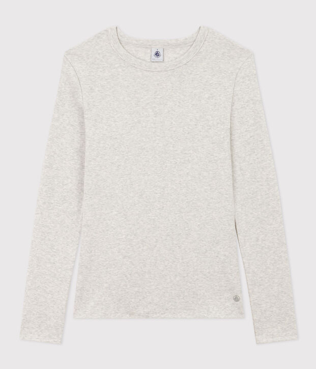 Tee-shirt L'ICONIQUE col rond en coton Femme gris