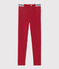 Jegging en coton élasthanne enfant fille rouge TERKUIT