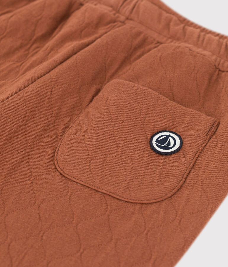 Pantalon en tubique matelass&eacute; enfant fille / gar&ccedil;on marron