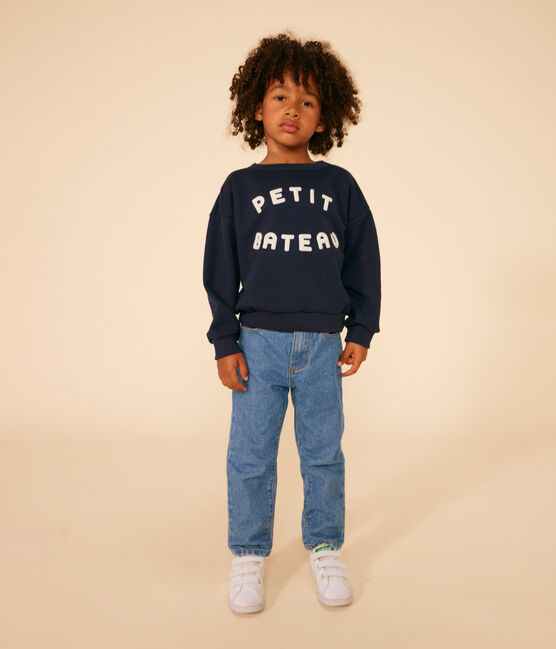 Sweatshirt en molleton enfant bleu SMOKING