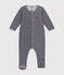 Pyjama en velours bébé bleu SMOKING/blanc MARSHMALLOW