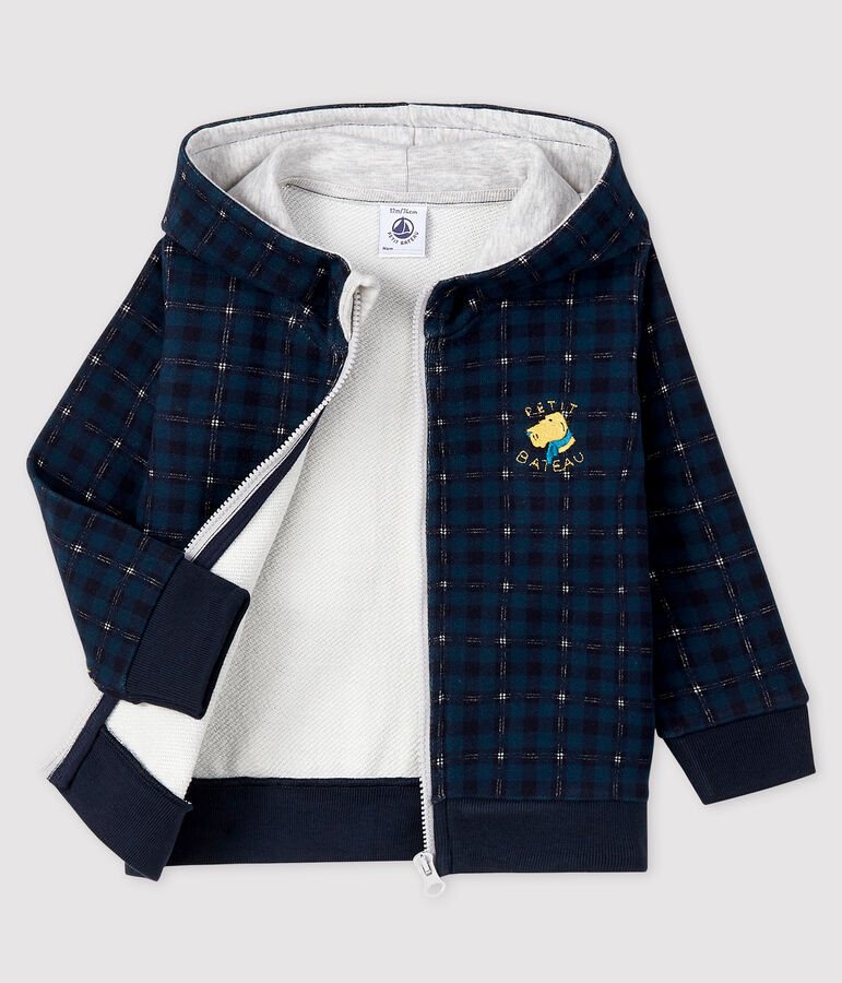 Sweatshirt &agrave; capuche b&eacute;b&eacute; gar&ccedil;on bleu SHADOW/&eacute;cru MULTICO