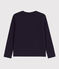 Tee-shirt manches longues enfant garçon bleu SMOKING