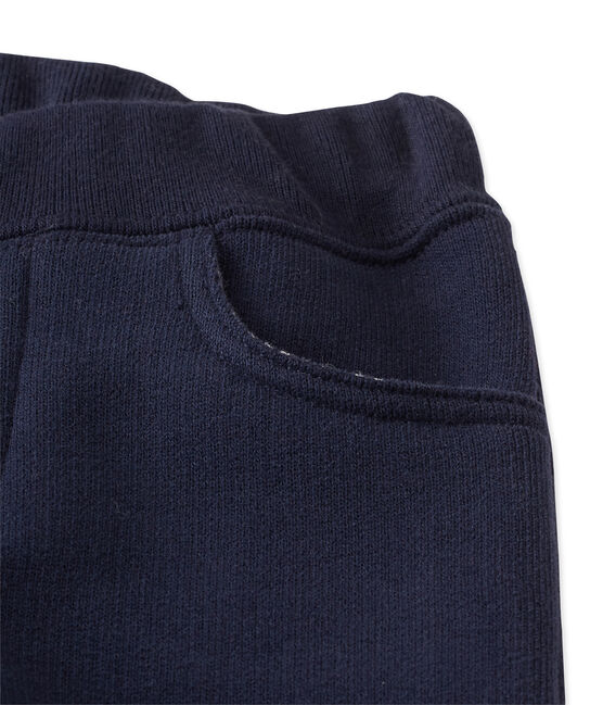 Pantalon bébé garçon en molleton bleu SMOKING