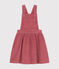 Robe salopette en velours enfant fille rose ROSEWOOD