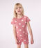 Pyjama short enfant en coton coeurs rose ROSEWOOD/ MARSHMALLOW