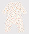 Bodyjama imprimés en coton blanc MARSHMALLOW/ ORANGE