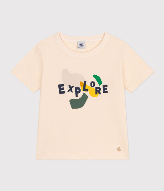 Tee-shirt imprimé en jersey léger enfant garçon blanc AVALANCHE/ MULTICO