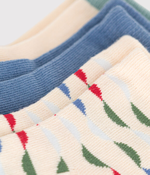 3 paires de chaussettes en coton multicolores b&eacute;b&eacute; multicouleur