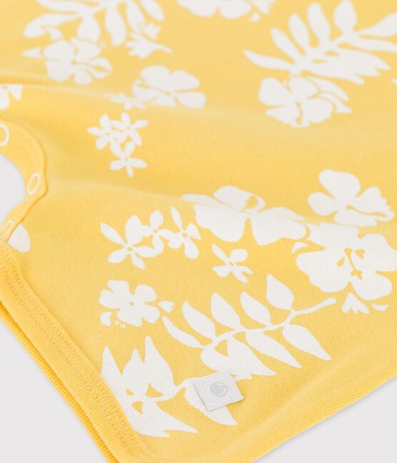 Combicourt bébé hawaÏ en coton jaune ORGE/blanc MARSHMALLOW