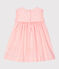 Robe sans manches bébé fille rayée blanc MARSHMALLOW/rose ROSAKO