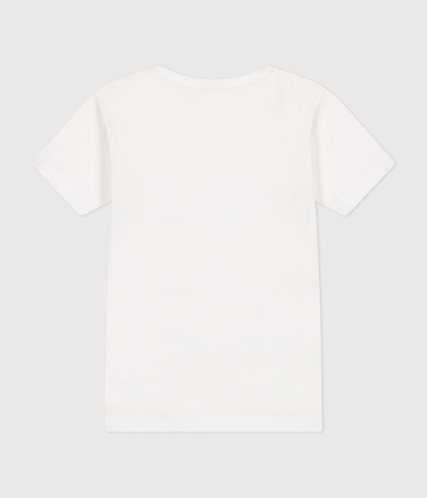 Tee-shirt manches courtes en coton enfant blanc
