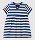 Robe manches courtes rayée en jersey bébé