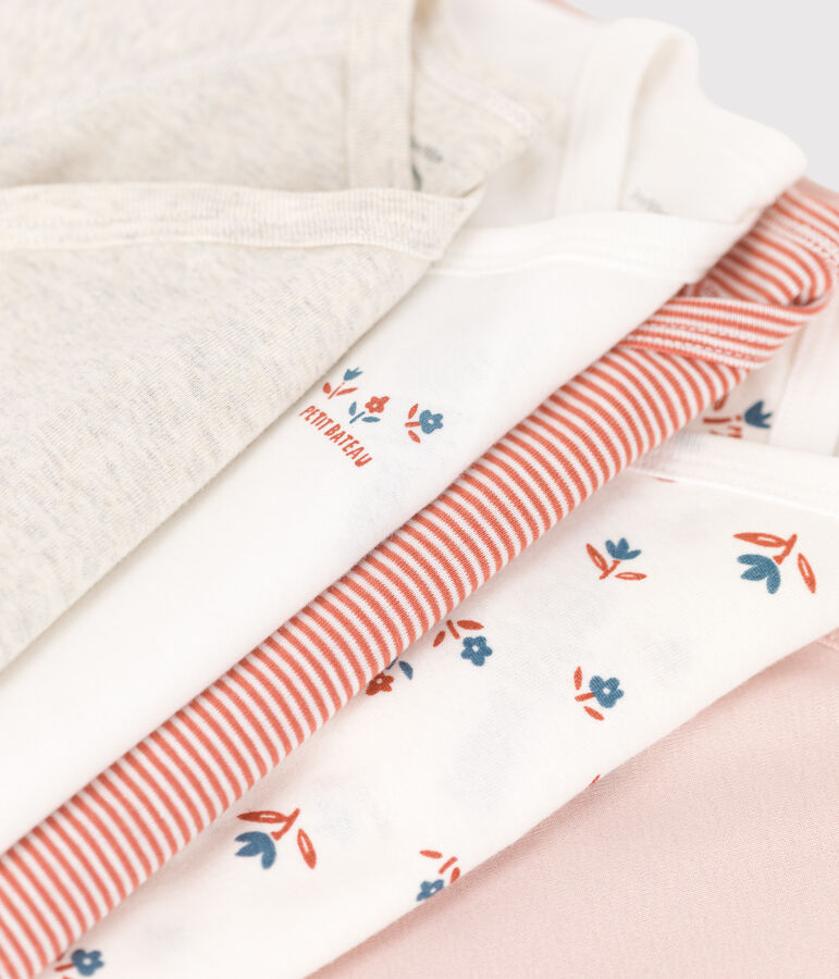 Lot de 5 bodies manches longues b&eacute;b&eacute; en coton variante 2