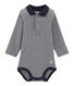 Body manches longues avec col polo bébé garçon