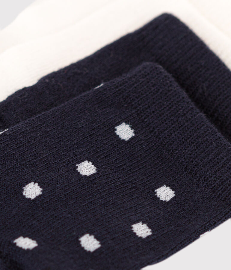 2 paires de chaussettes en coton &agrave; pois b&eacute;b&eacute; variante 1