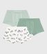 Lot de boxers enfant en coton à ceinture colletée imprimé zèbres