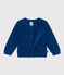 Cardigan en tricot de coton bébé bleu INCOGNITO