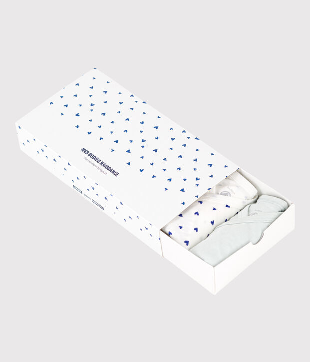 Lot de 5 bodies crois&eacute;s manches longues en coton multicouleur