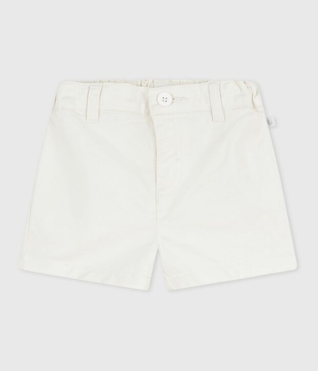 Short b&eacute;b&eacute; en coton uni blanc