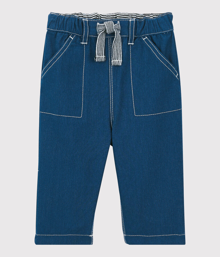Pantalon en coton b&eacute;b&eacute;. bleu MAJOR
