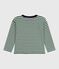 Tee-shirt enfant manches longues en coton rayé vert WILLOW/ MONTELIMAR:WILLOW/ MONTELIMAR